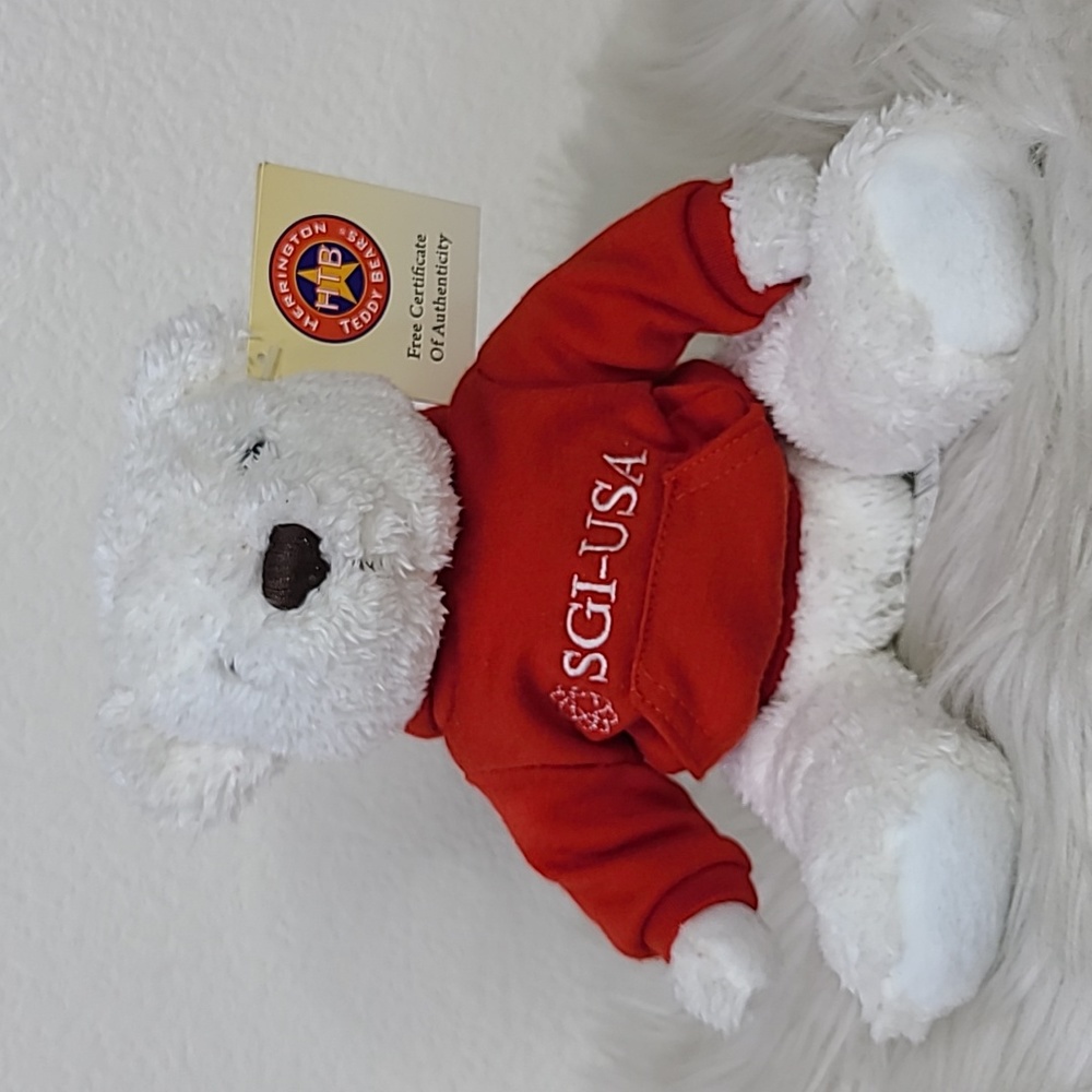 Teddy Bear White Plush Red Hoodie Brand New Cute Gift Kids Birthday Collectible